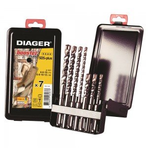 Sutton Tools D6230007 by Diager Booster Plus SDS+ 7 Piece Masonry Drill Bit Set Metric 113D Image