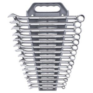 GEARWRENCH 81902 15 Piece Long Pattern Combination Non-Ratcheting Wrench Set METRIC Image