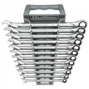 GEARWRENCH 85098 12 Piece XL Combination Ratcheting Spanner Set Metric Image