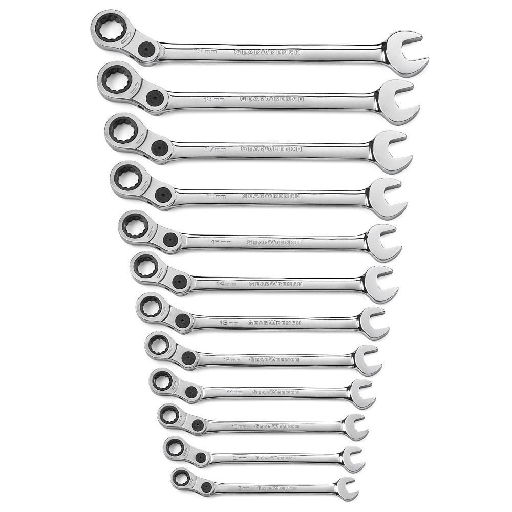 GearWrench 12 Pc. Indexing Combination Spanner Set Metric 85488