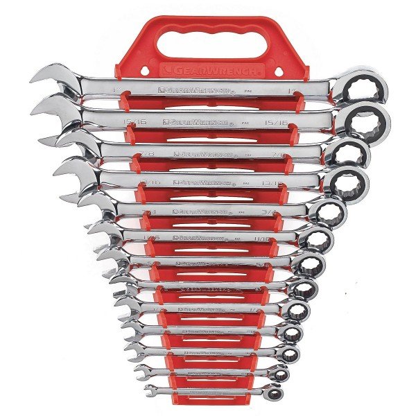 GEARWRENCH 9312 13 Piece Combination Ratcheting Wrench Spanner Set SAE Ratcheting, Spanners
