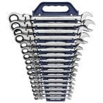 GearWrench 16 Piece Flex Combination Ratcheting Wrench Spanner Set Metric 9902D