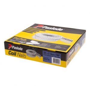 Paslode B25110 Coil 32mm x 2.5mm Screw SHEG Electro Galvanised Nails Diamond Point Image