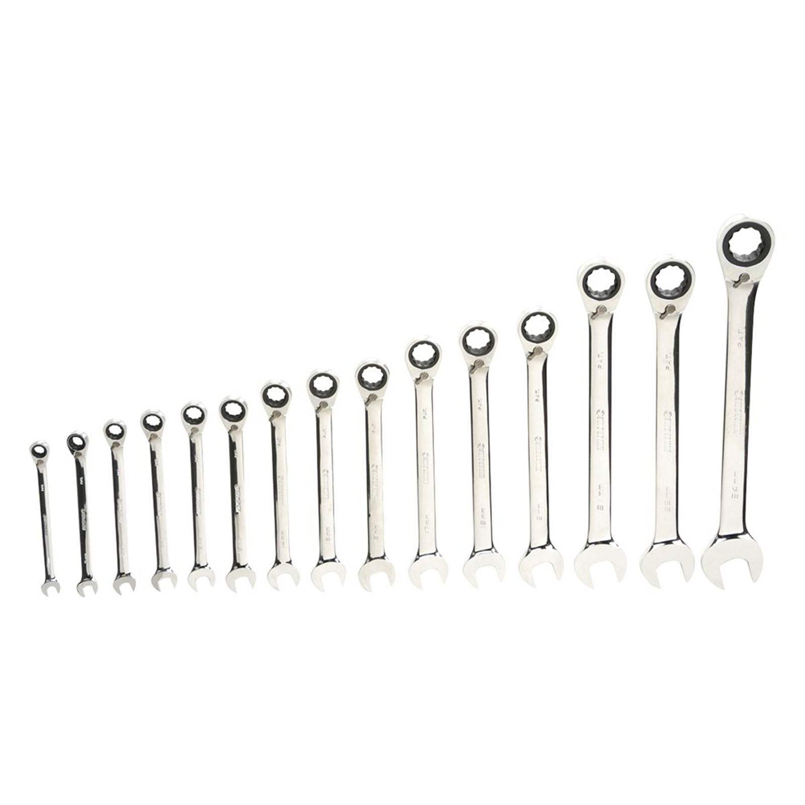Kincrome K3015 Reversible Gear Ratcheting Spanner Set 15 Piece Metric - Image 2