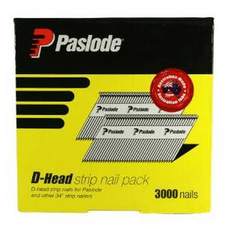 Paslode 75mm x 3.06mm Hot Dip Galvanised Diamond Point Pneumatic Nails B20529D