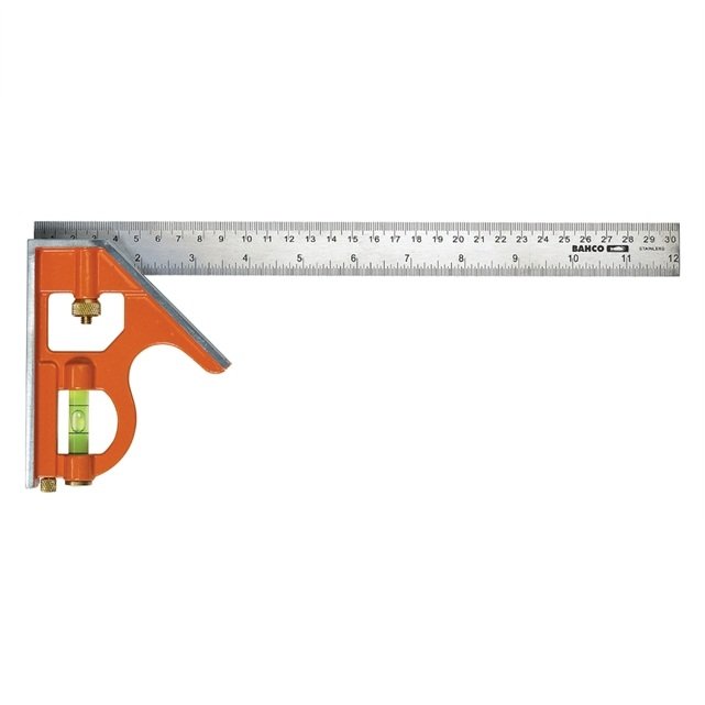 Bahco Bahco Combination Set Square Stainless Steel Ruler Packs Level 150mm 300mm 400mm 