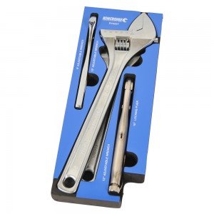 Kincrome EVA83T EVA Tray Adjustable Wrench & Locking Plier 4 Piece Image