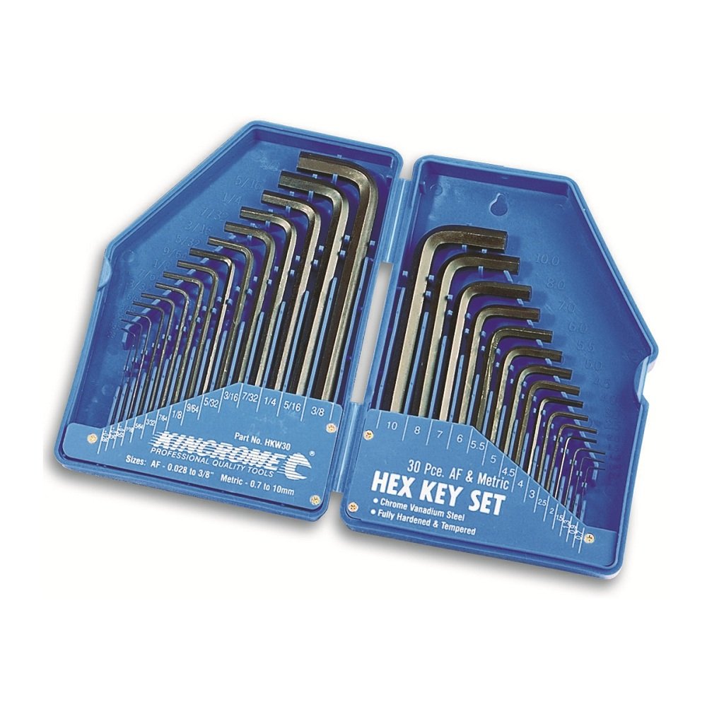 Kincrome Hex Key Wrench Set 30 Piece AF & Metric HKW30