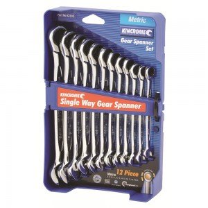 Kincrome K3102 Combination Gear Spanner Set Single Way Metric 12 Piece Image