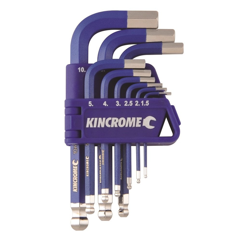 Kincrome Hex Key & Wrench Set Short Series 9 Piece Metric K5143