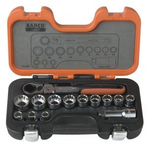 Bahco S140T 14 Piece Go-Through Socket Set Image