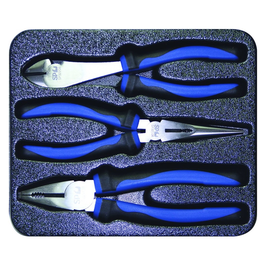 SP Tools SP32903 3 Piece 200mm Plier/Cutter Set Pliers, Pliers