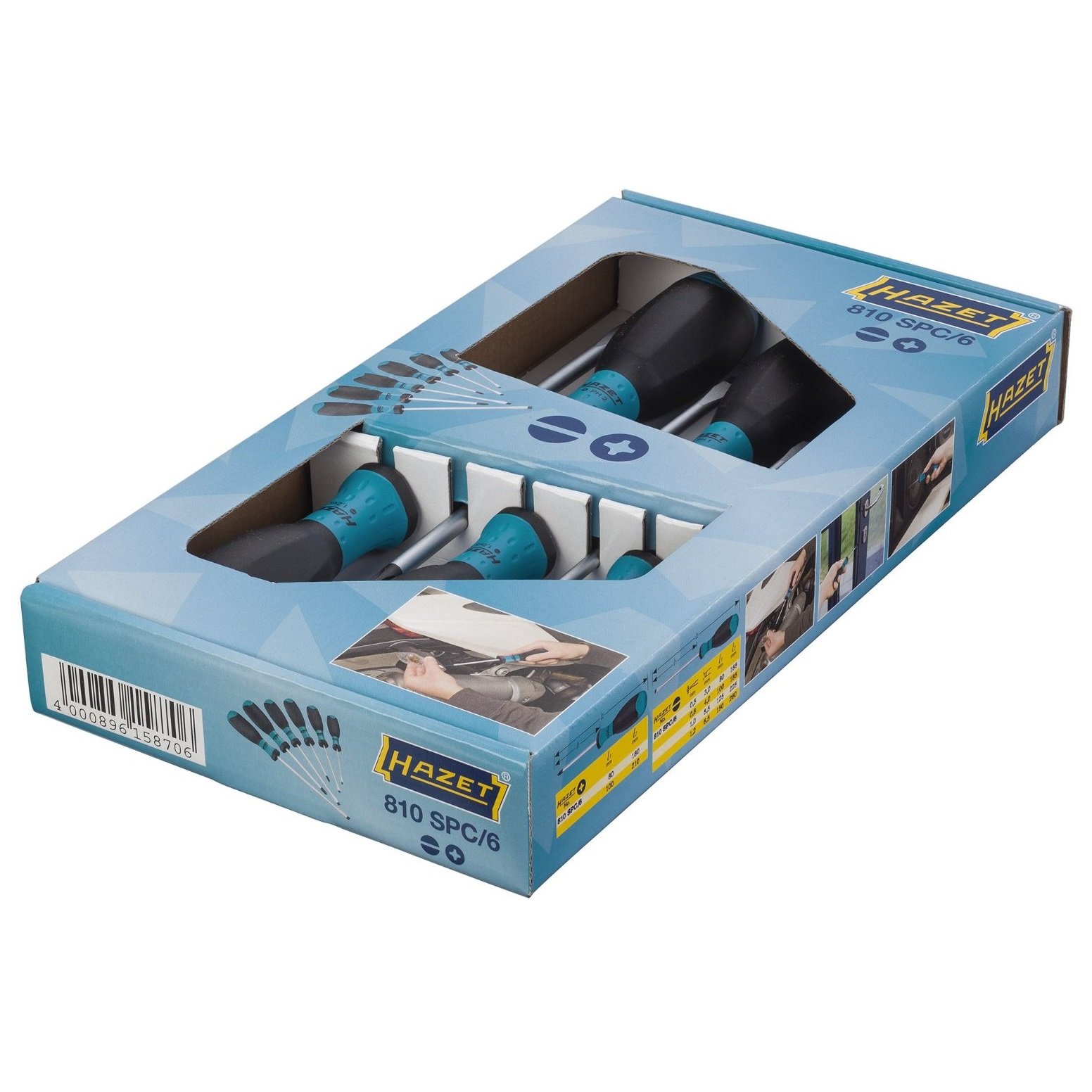 HAZET 810 SPC/6 6 Piece Screwdriver Set Screwdrivers, Screwdrivers & Sets, Screwdrivers Hand