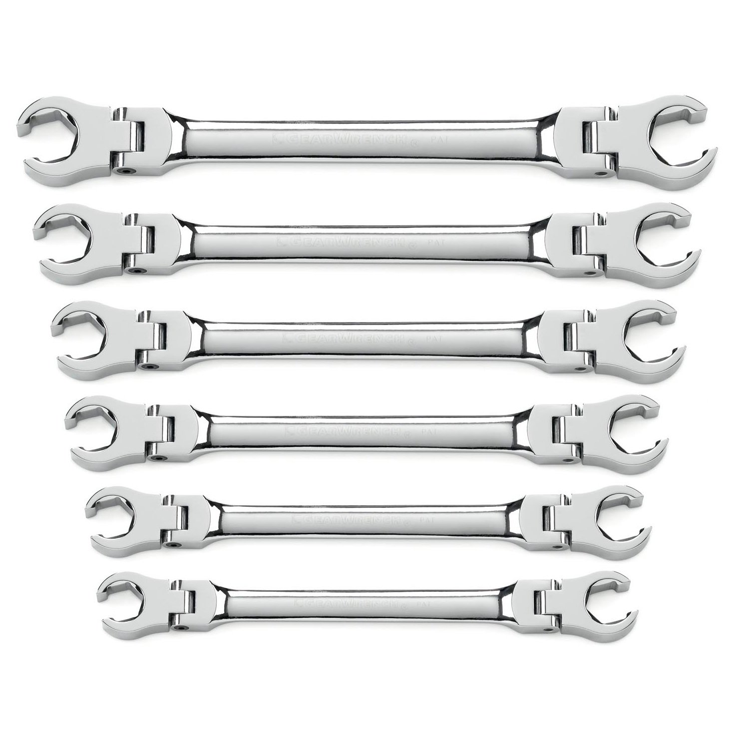GearWrench 6 Piece Metric Flex Flare Nut Wrench Set 81911D