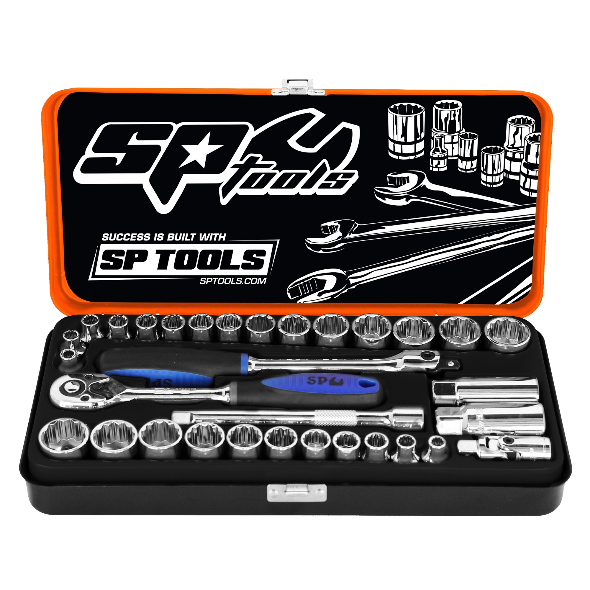 SP Tools SP20200 Socket Set 3/8" Drive 12 Point 32 Piece Metric/SAE