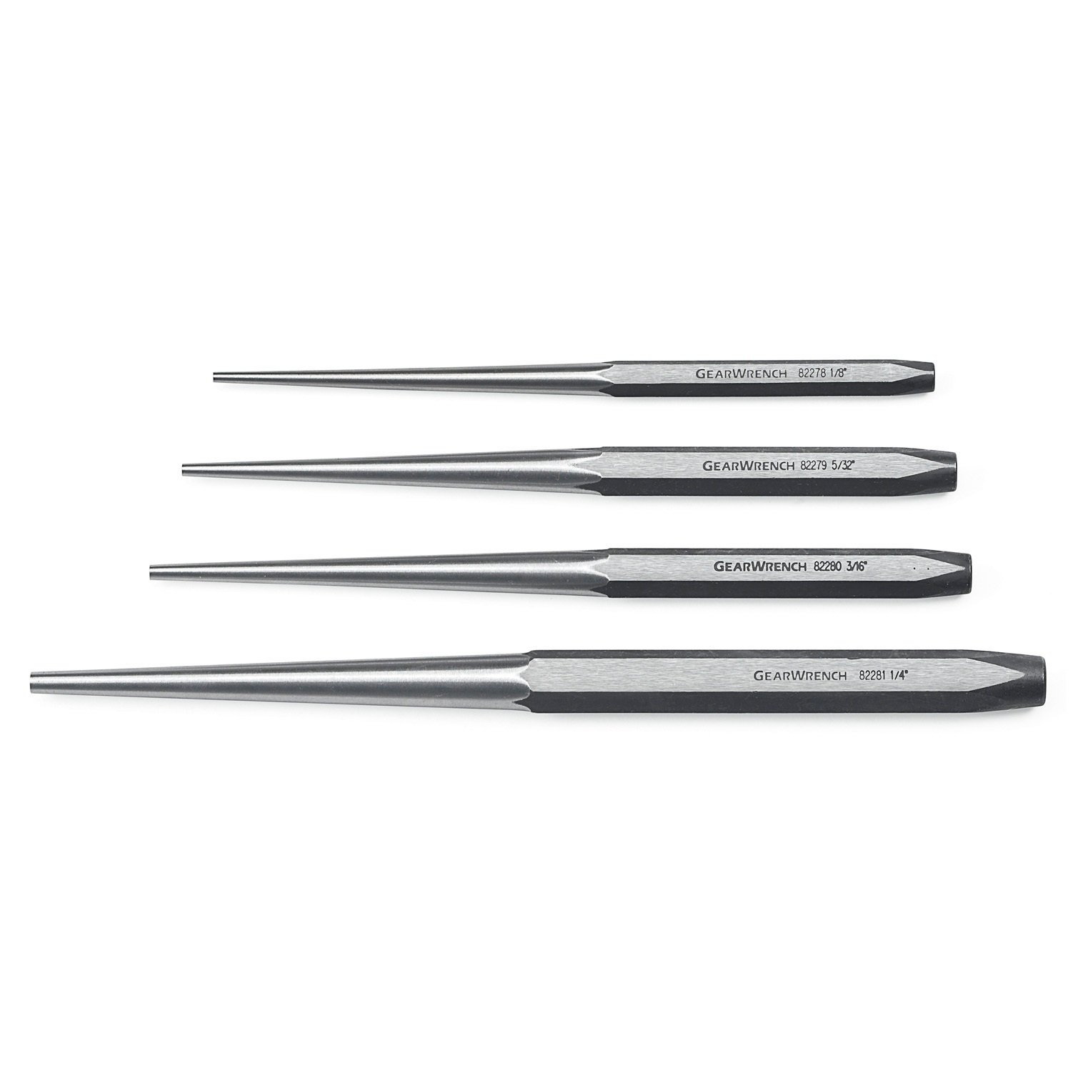 GearWrench 4 Piece Long Taper Punch Set 82307