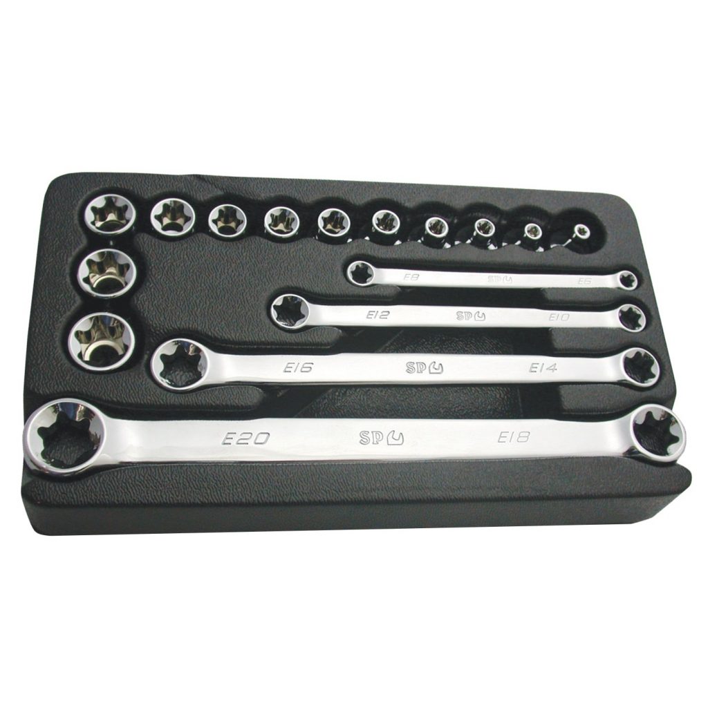 SP Tools SP20210 16 Piece ETORX 3/8" Drive Socket & Spanner Set 3/8