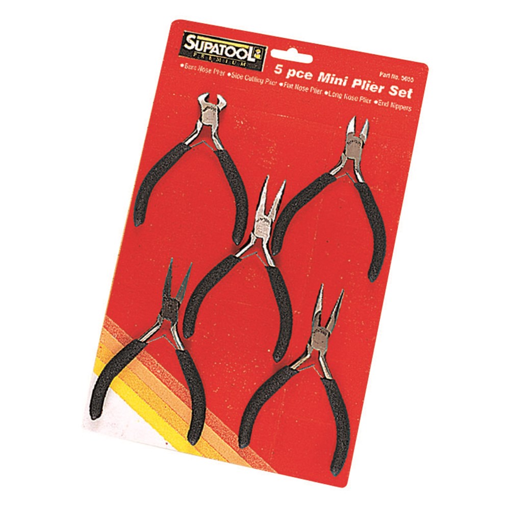Supatool 5055 Mini Pliers Set 5 Piece 150mm (6") - Image 2