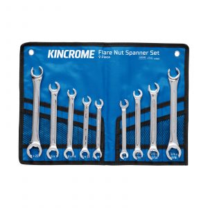 Kincrome K3060 Flare Nut Spanner Set 9 Piece Metric & Imperial (AF)