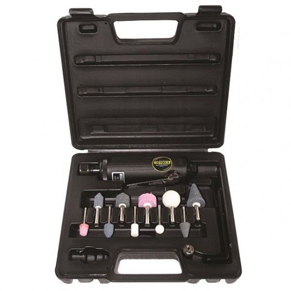 KC Tools SM513 Pneumatic/Air Die Grinder Kit with 10 Mounted Points