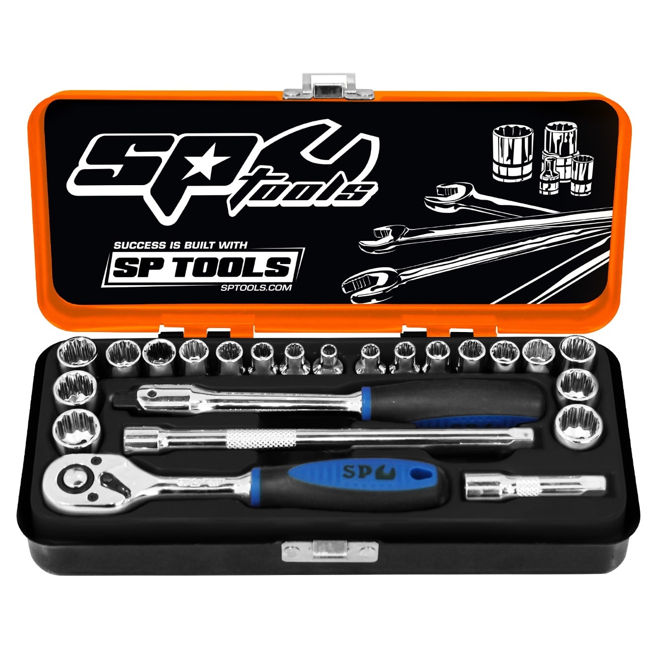 SP Tools SP20102 23 Piece 1/4" Square Drive 6 Point Socket Set