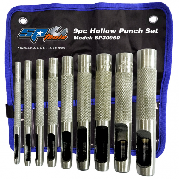 SP Tools SP30950 9 Piece Hollow Punch Set Chisels, Prying & Punches