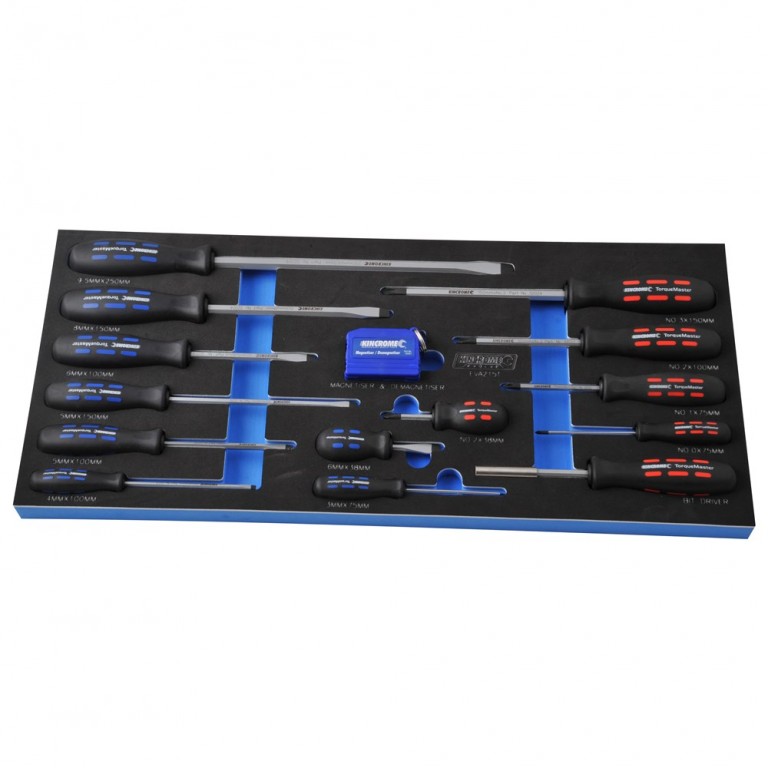 Kincrome Eva Tray Screwdrivers 15 Piece 'EVA215T' Screwdrivers
