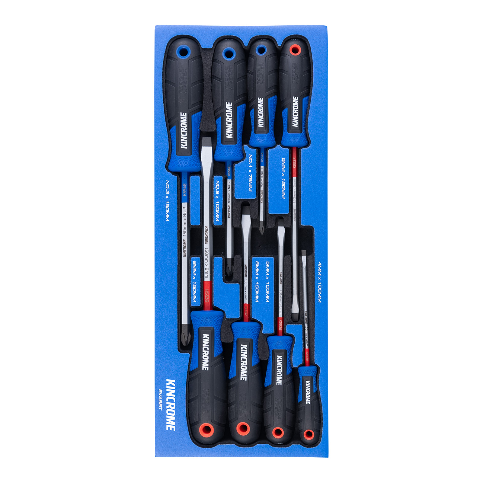 Kincrome EVA85T EVA Tray Screwdriver Set 8 Piece Image