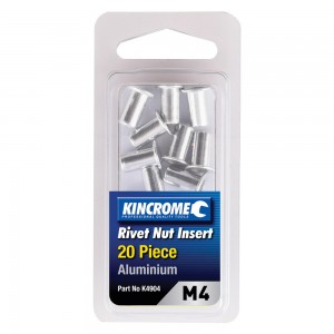 Kincrome K4904 Rivet Nut Insert M4 (Aluminium) - 20 Pack Image