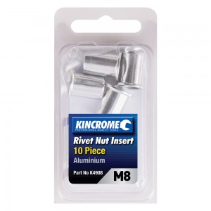 Kincrome K4908 Rivet Nut Insert M8 (Aluminium) - 10 Pack Image