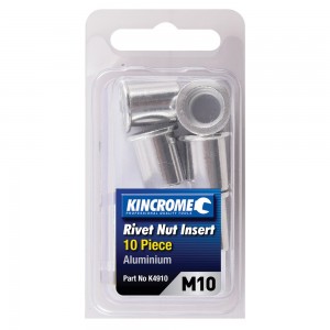 Kincrome K4910 Rivet Nut Insert M10 (Aluminium) - 10 Pack Image
