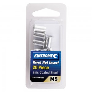 Kincrome K4955 Rivet Nut Insert M5 (Zinc Coated Steel) - 20 Pack Image