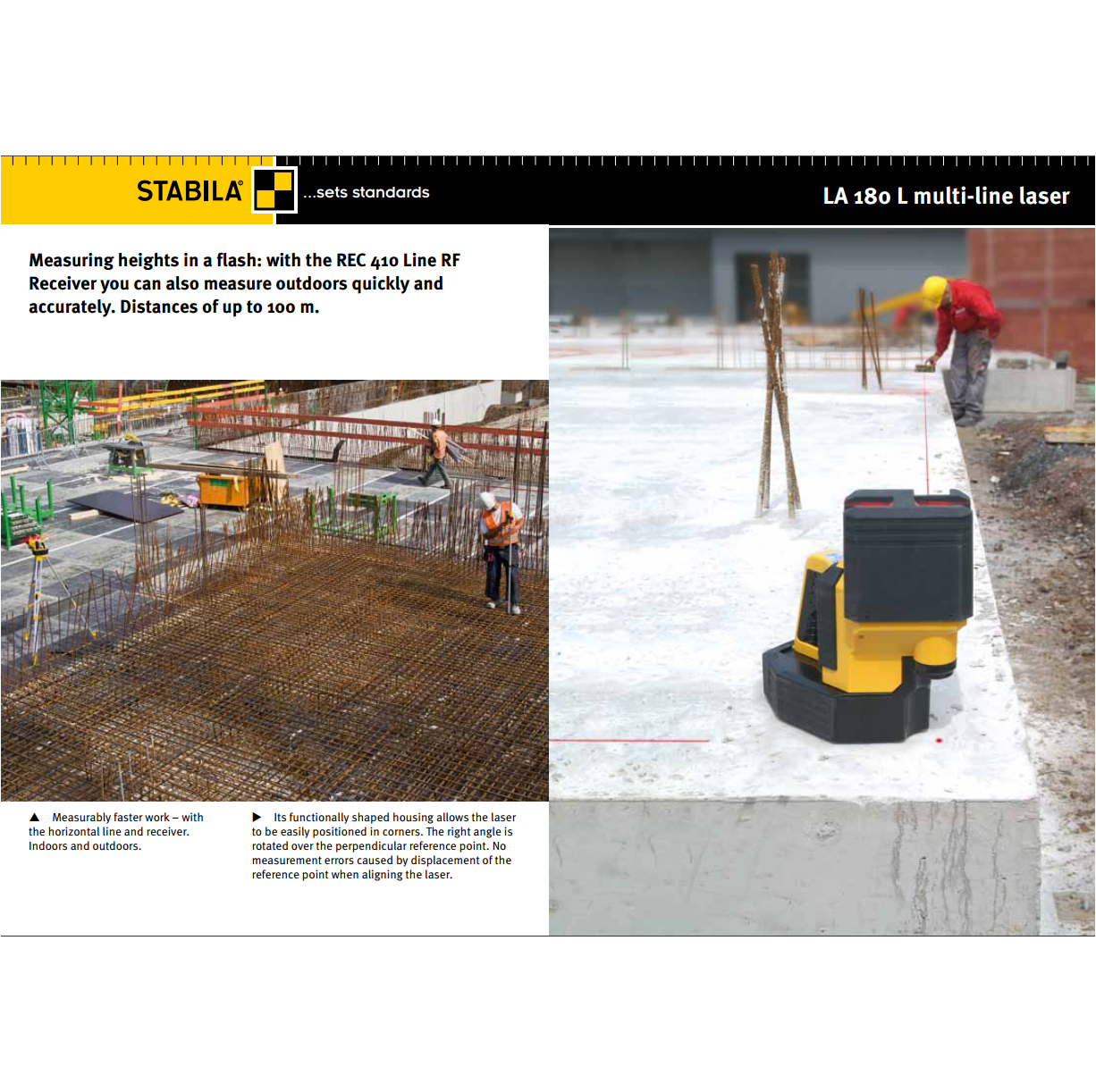 Stabila 18044 LA 180 L Layout Station Auto Alignment Set Multi-Line Laser 02180 - Image 6