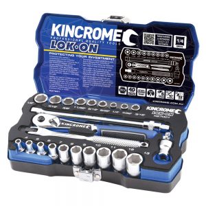 Kincrome K27001 Lok-On Socket Set 24 Piece 1/4