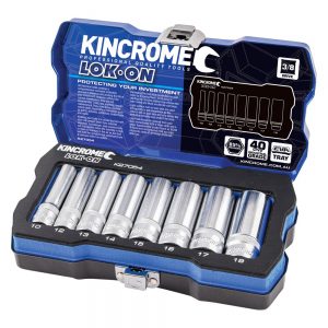 Kincrome K27054 Lok-On Socket Set 8 Piece 3/8