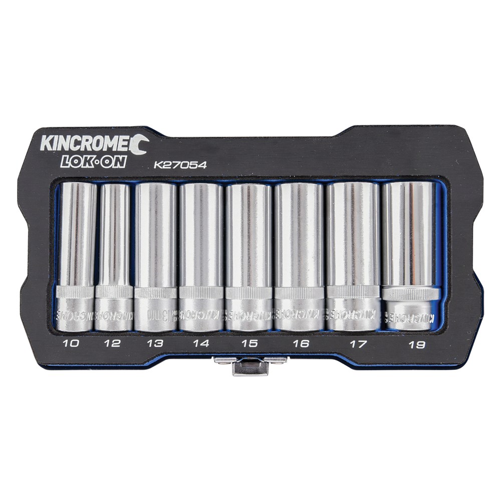 Kincrome K27054 Lok-On Socket Set 8 Piece 3/8" Square Drive - Image 2