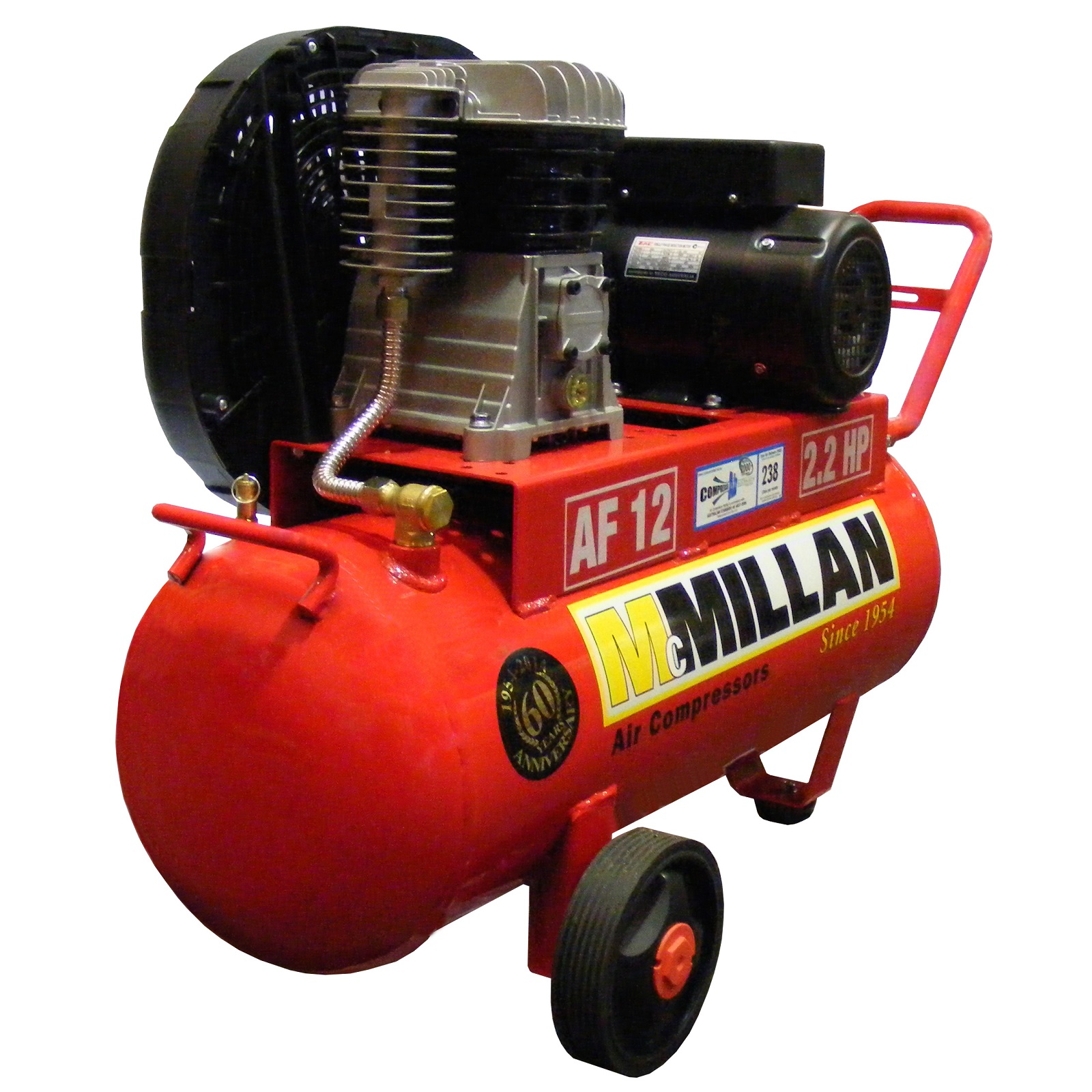 McMillan AF12 AF-Series ABAC Pump Belt Drive 230V/10Amp Air Compressor - Image 2