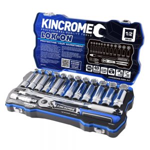 Kincrome K27021 Lok-On Socket Set 28 Piece 1/2