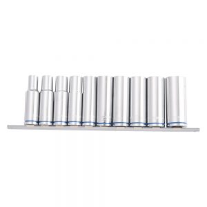Kincrome K2181 Deep Socket Rail 10 Piece 1/2