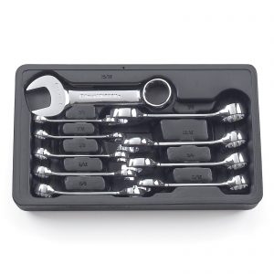 GEARWRENCH 81905 10 Piece Stubby Combination Non-Ratcheting Spanner Set SAE Image