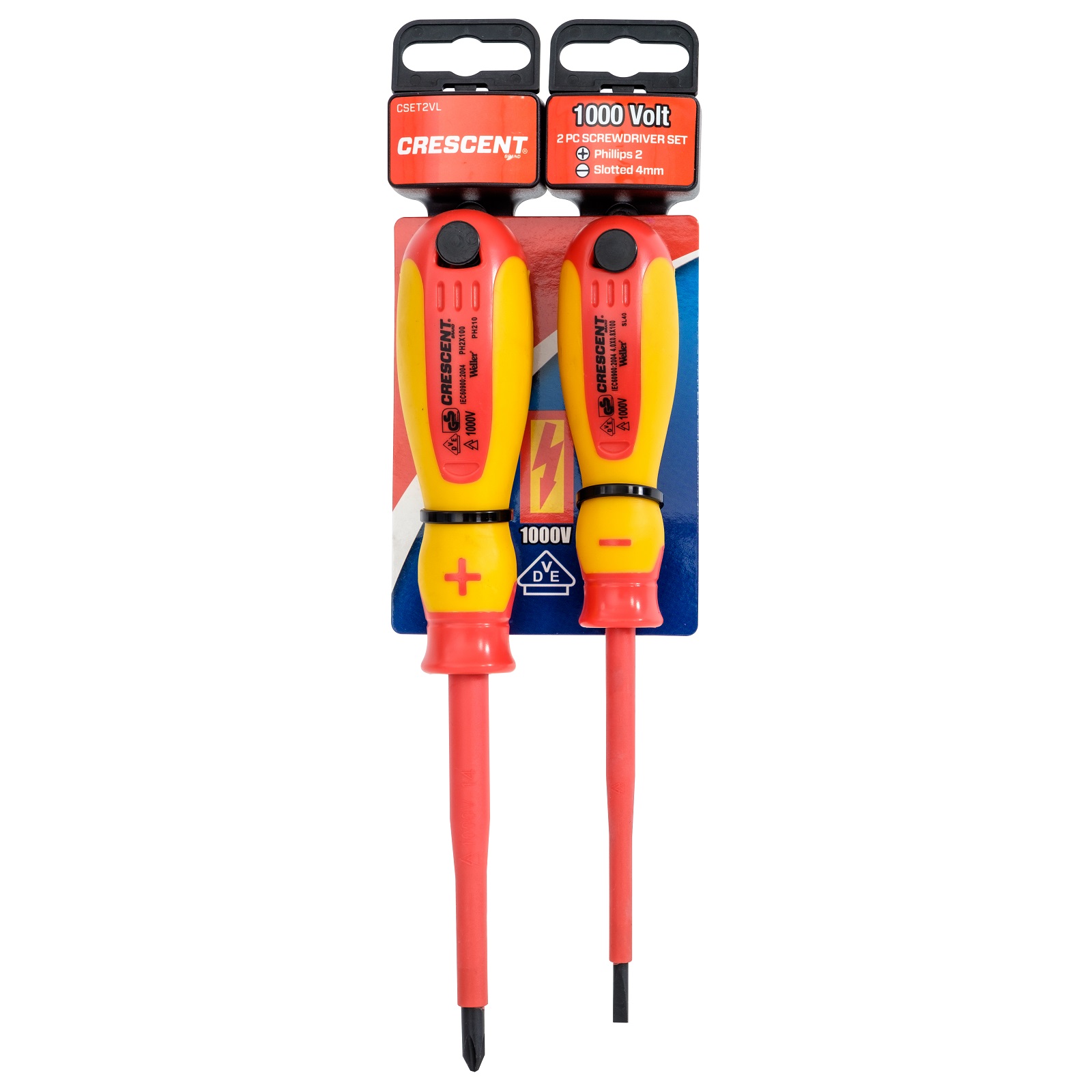 Crescent CSET2VL 2 Piece 1000V Electrician's Insulated Electrical