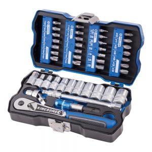 Kincrome K27000 LOK-ON Socket & Bit Set 43 Piece 1/4
