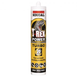 Soudal 128371 T-Rex Power Turbo 290ml SMX® Polymer Sealant Adhesive White 130791 Image