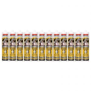 Soudal 128371 T-Rex Power Turbo 290ml SMX® Polymer Sealant Adhesive White One Box (12 Pack) 130791x12 Image
