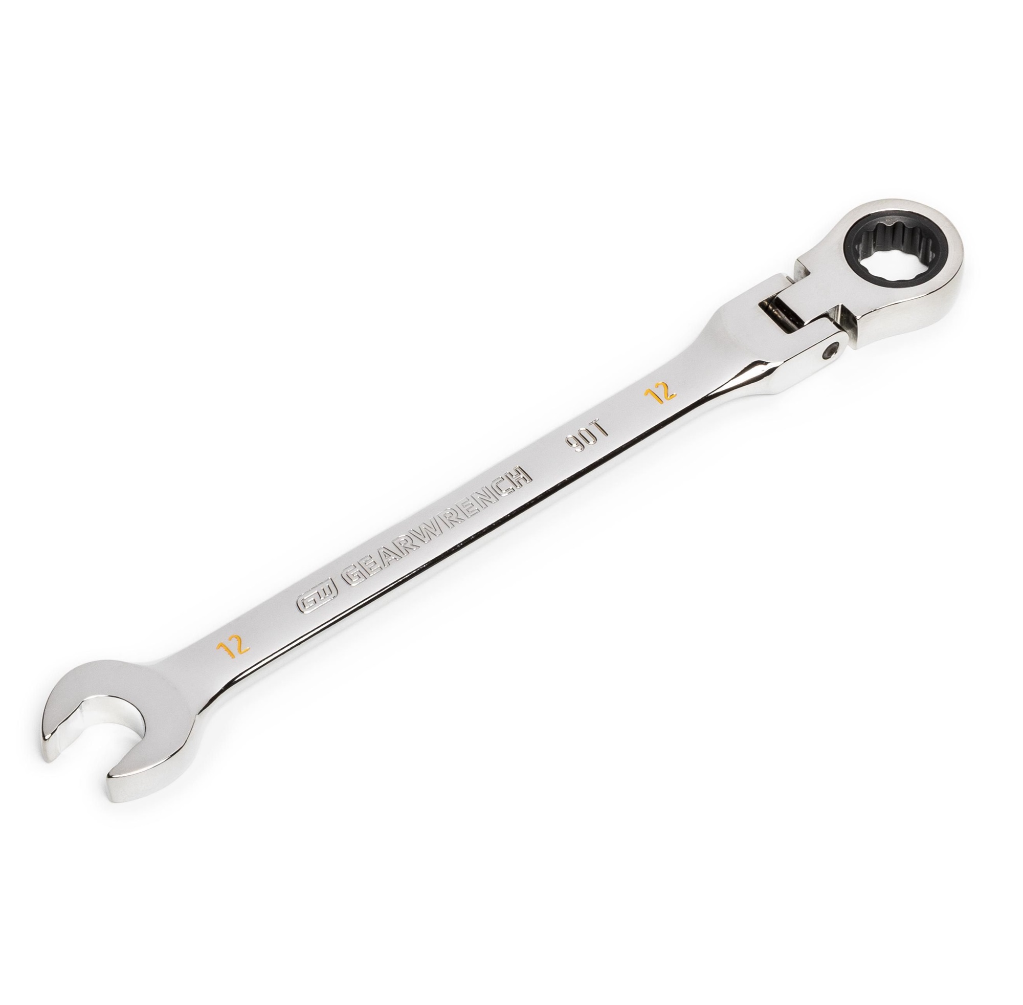 GEARWRENCH 86712 90 Tooth Flex-Head Ratcheting Combination Spanner Wrench 12 Point 12mm 90T - Image 2