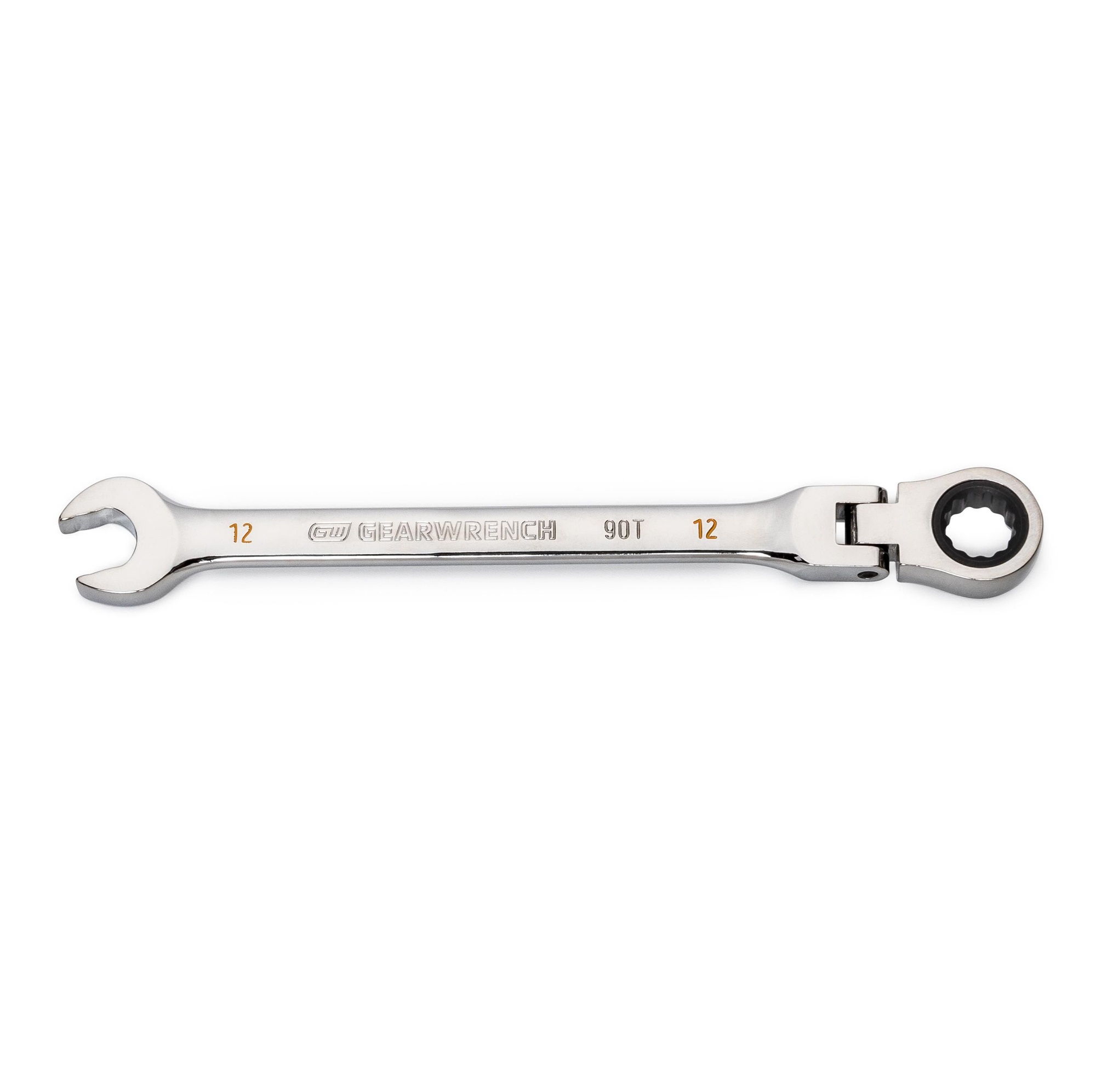 GEARWRENCH 86712 90 Tooth Flex-Head Ratcheting Combination Spanner Wrench 12 Point 12mm 90T Image