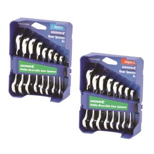 Kincrome K3802B Combination Ratcheting Stubby Gear Spanner Set Bundle Metric & SAE K3802 & K3803 Image