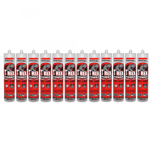 Soudal 134912 T-Rex Power Fast Grab 290ml SMX® Polymer Sealant Adhesive Clear One Box (12 Pack) 153387x12 Image