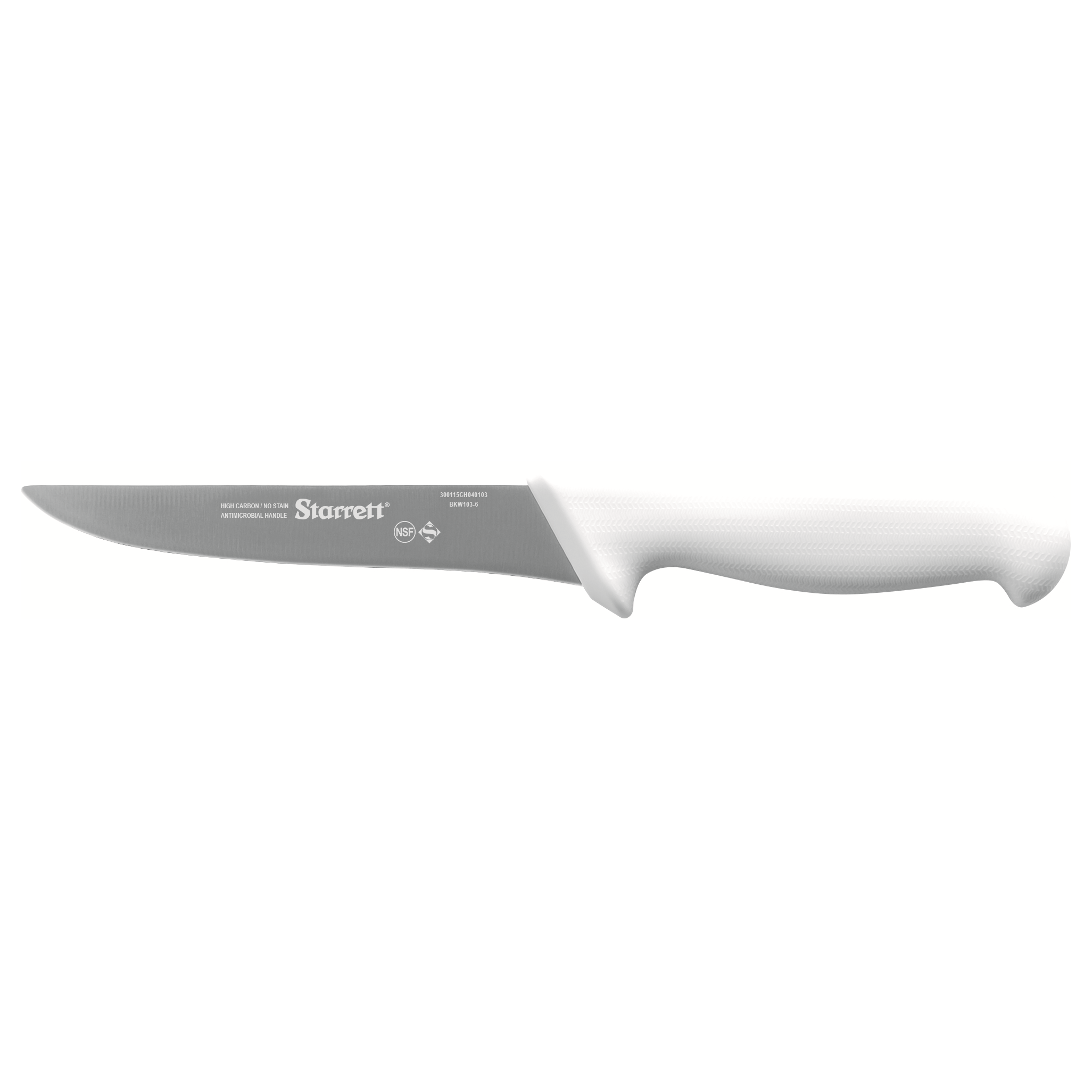 Starrett BKW1036 Butcher Knife Deboning with Straight Broad Blade 6