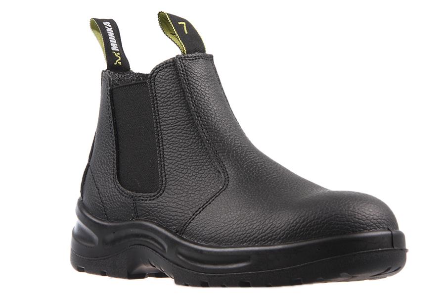 Munka MFW18111 The Bull Slip On Black Rambler Elastic Sided Work Boot